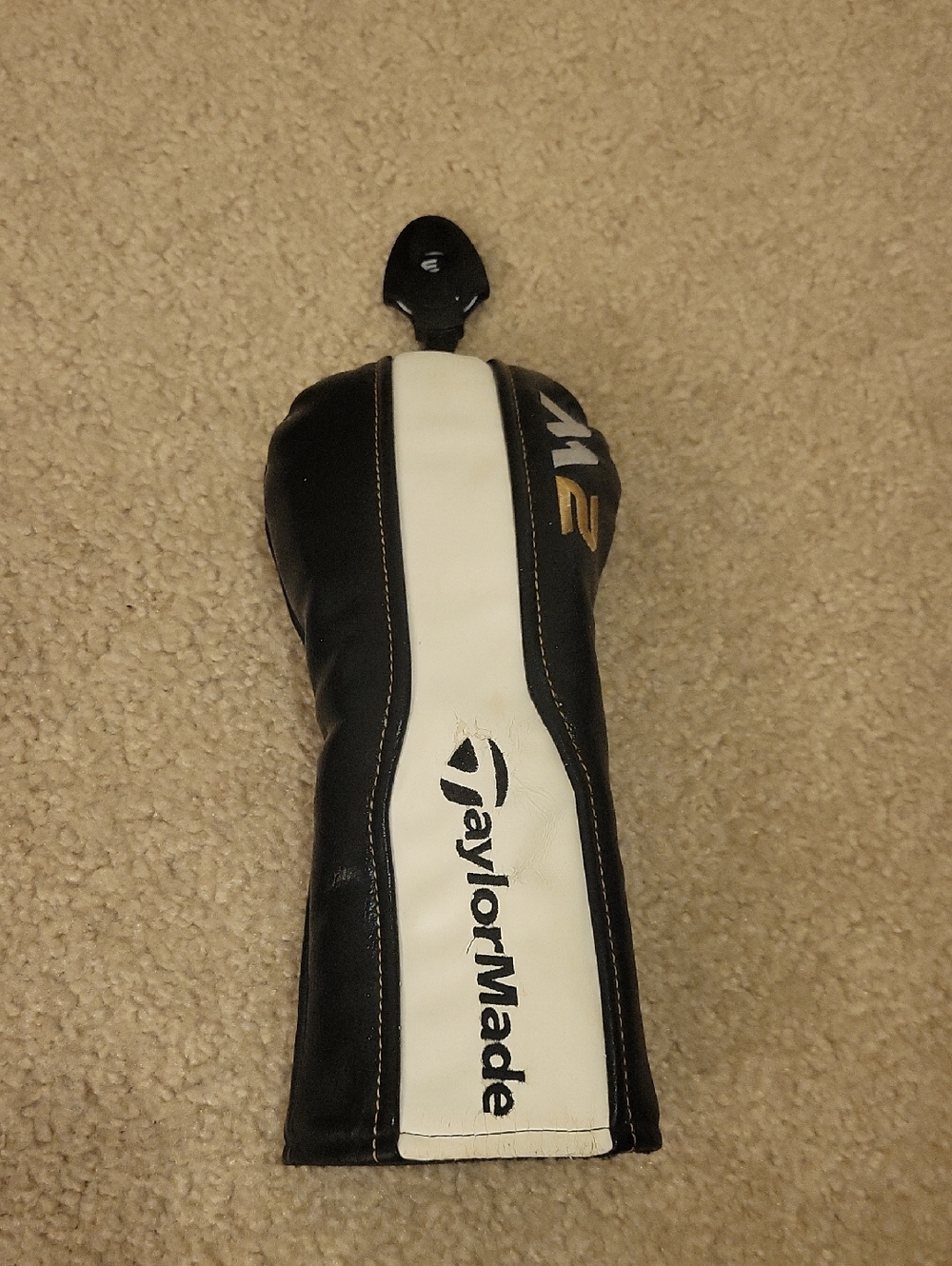 TaylorMade Black, White and Gold Driver Headcover